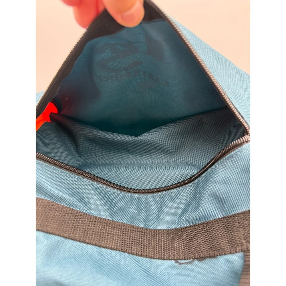 Eastsport Duffel Bag Teal Blue Orange Mesh Pockets Gym Travel Bag